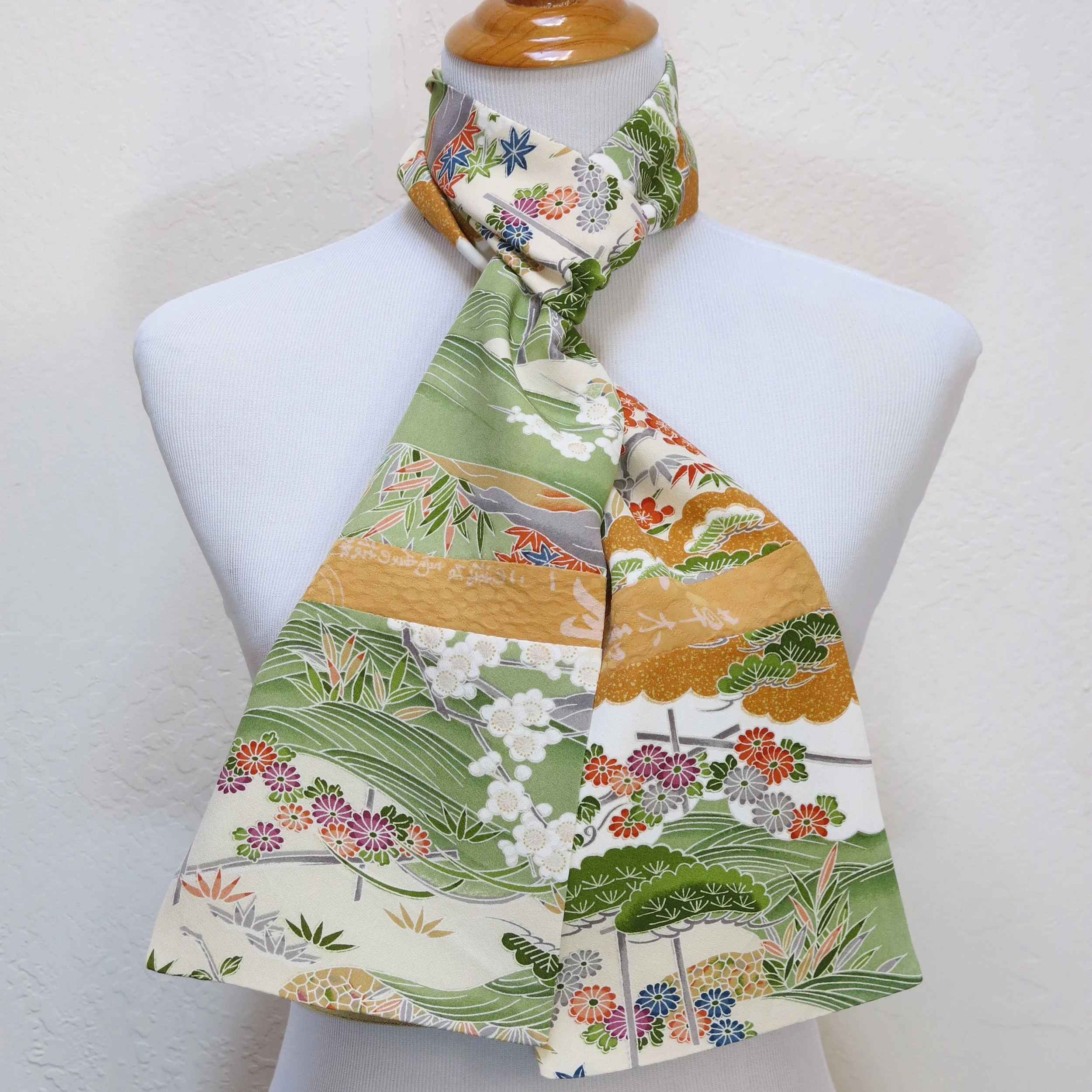 Green Valley Straight Silk Scarf