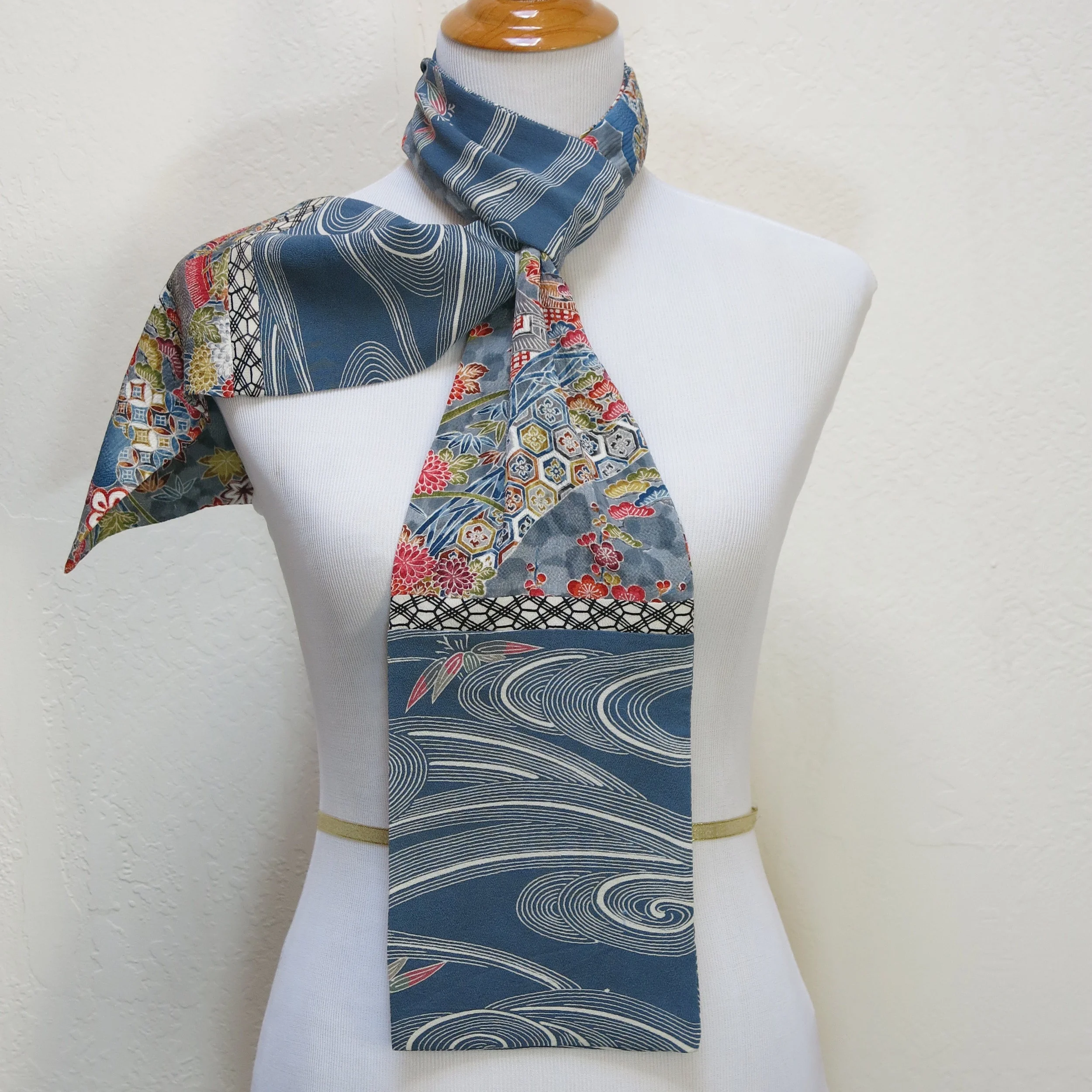 Blue River Straight Silk Scarf