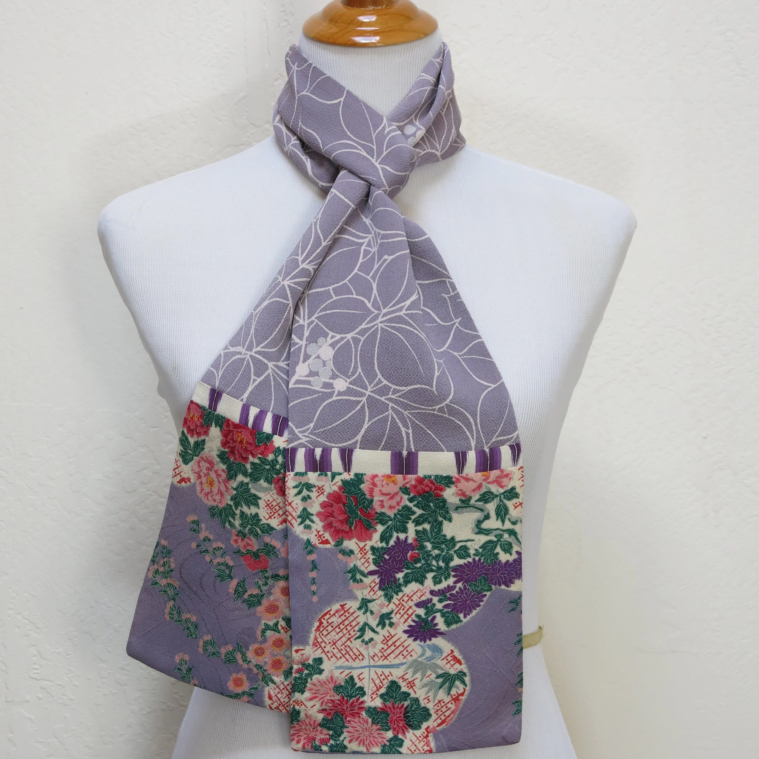 Medium Purple Straight Silk Scarf