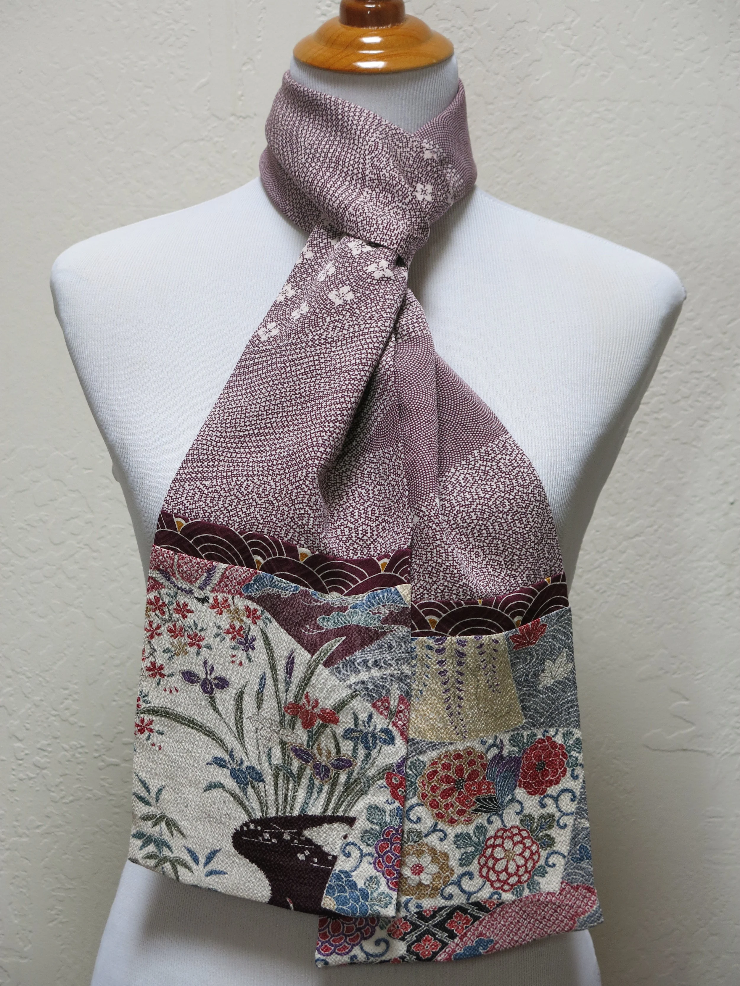 Soft Purple Straight Silk Scarf