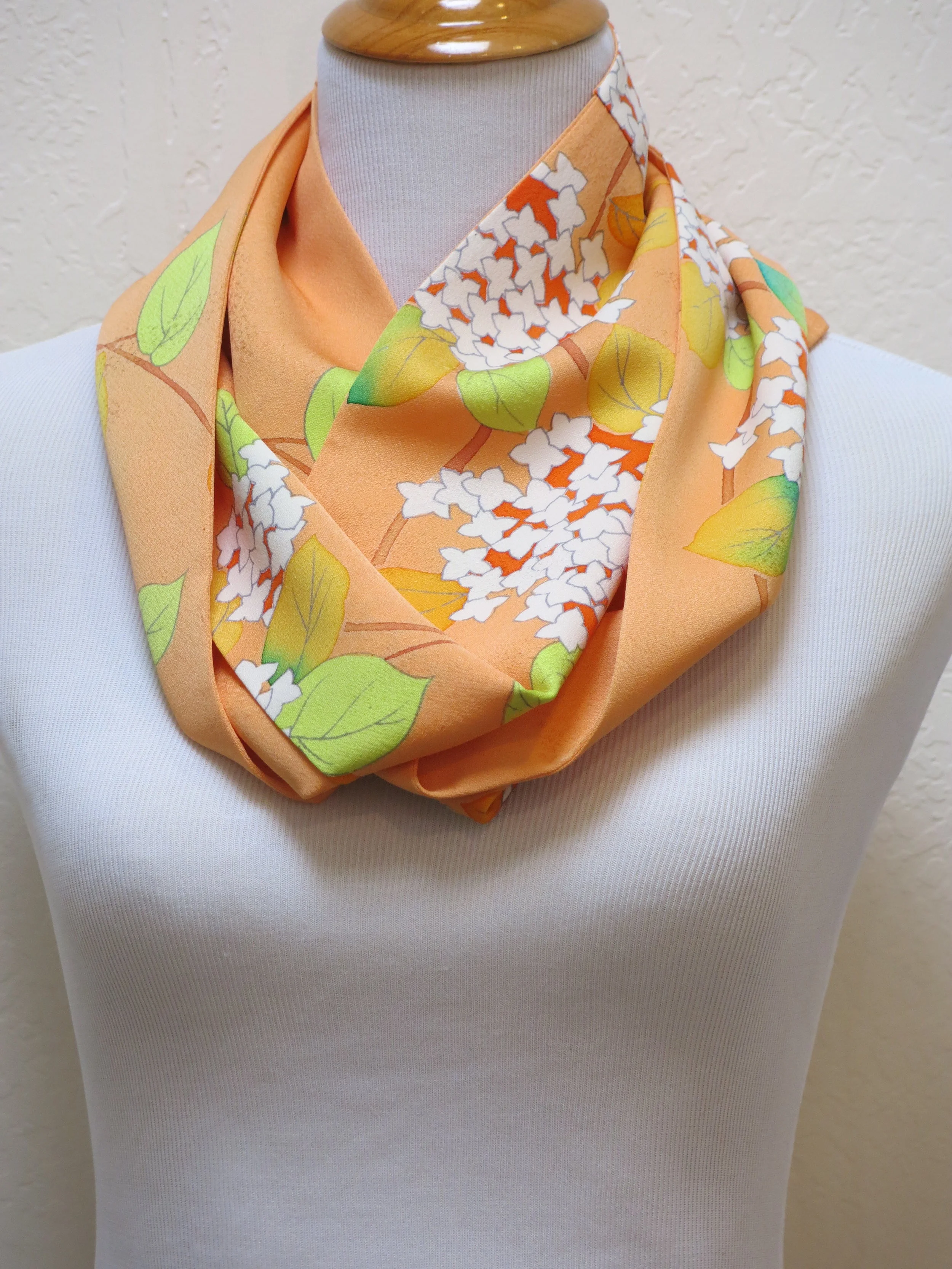 Gorgeous Hydrangea Silk Infinity Scarf