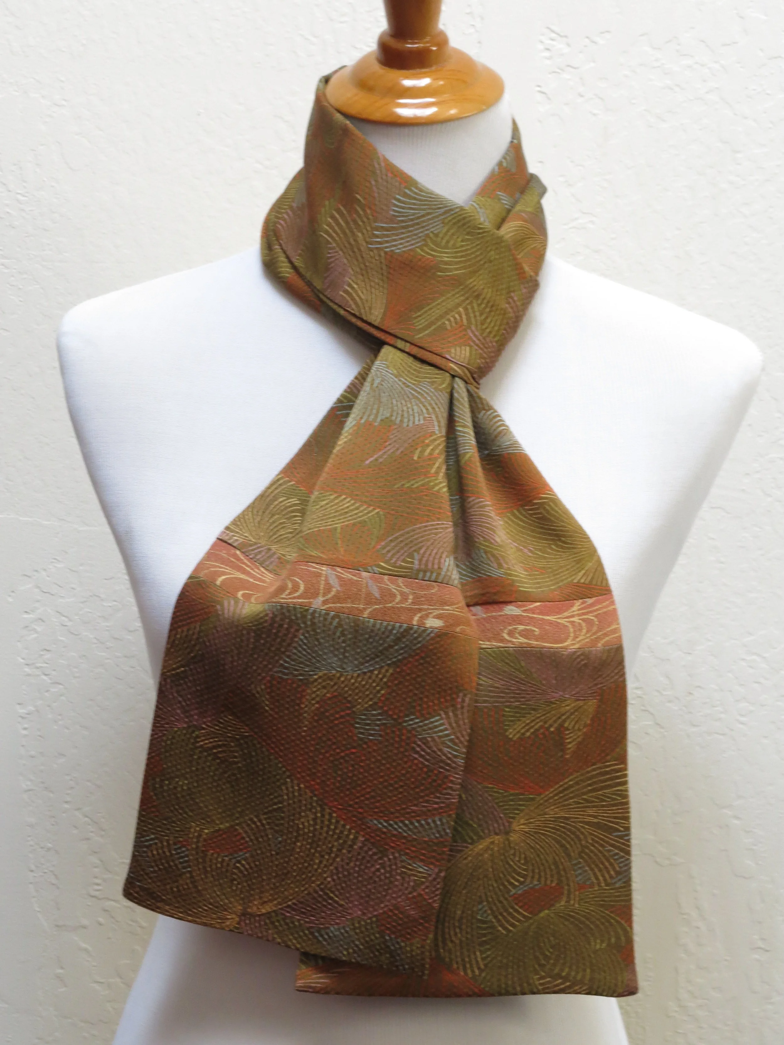 Pine Boughs Straight Silk Scarf