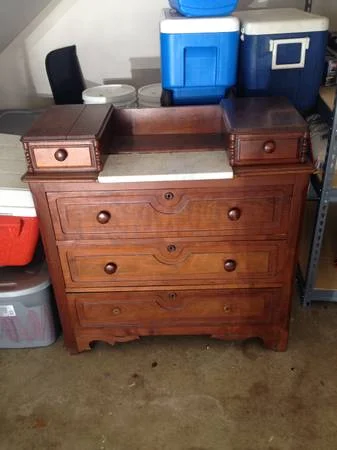 Antique Dresser with Mirror (and Marble Top) $100 - This dresser looks like a great antique piece, and with a mirror and that bit of marble on the top, $100 is a great deal.