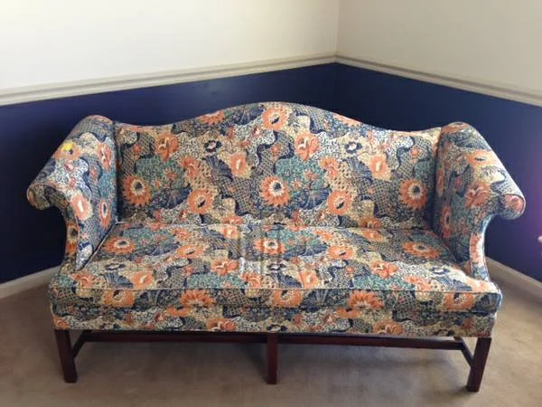 Small Floral Couch $150 - Can't quite tell from the photo but appears to be in good shape with a pretty cool fabric. Don't write off a couch immediately because of a crazy pattern. Click here to see a great post on My Interior Life about decorating with patterned sofas.
