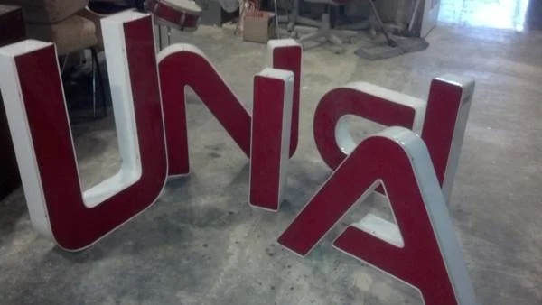 Red Sign Letters $60 each - These letters are great as is but you can take the cover off and then have 2 letters to use.