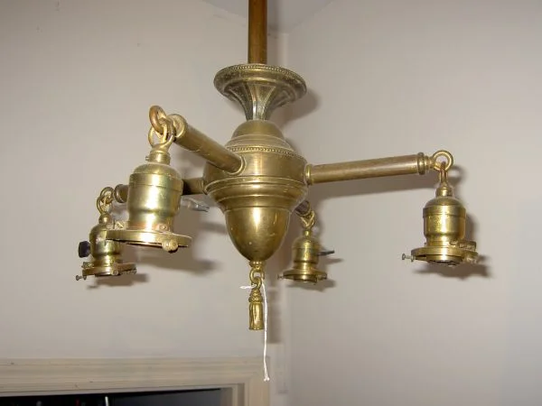 Antique Brass Chandelier $95 - I think this would look great as is with some Edison bulbs, and its already been rewired.