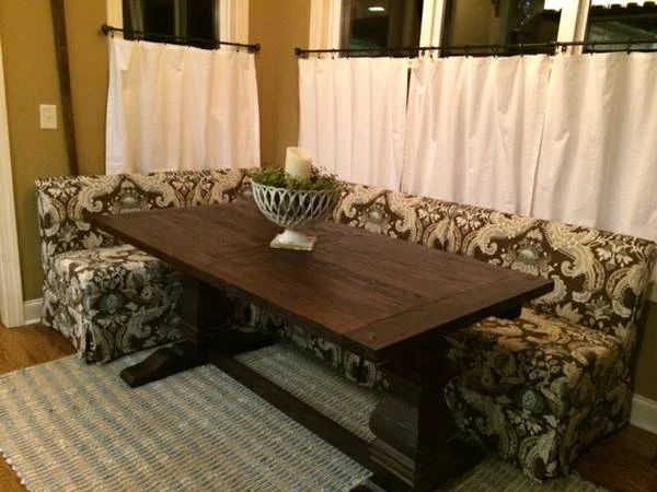 Ballard Designs Banquette $1000 - These banquettes are a custom order from Ballard and retail for over $2000 so if you were looking to do something similar in your home this would be a good option, Its less than a year old and seller is moving which is why they are selling. 