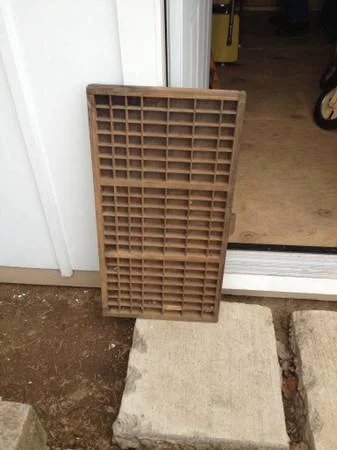 Printer's Trays $25 - These printer trays look great hanging on the wall. 