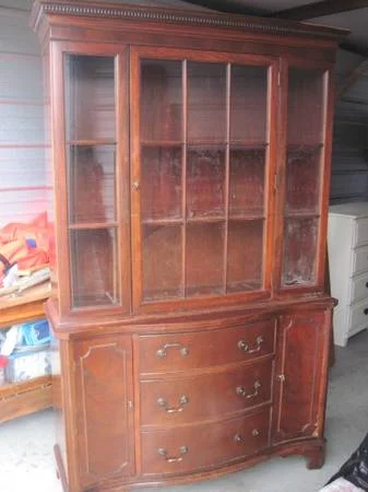 China Cabinet $250 - I think this is a nice big piece, although it needs a little work and some paint, sounds like they are anxious to get rid of it so I'm guessing they'd take a lower offer. 