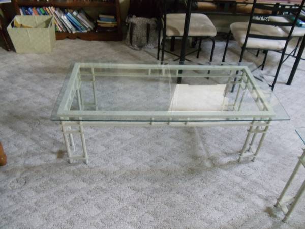 Coffee Table and End Table $55 - I think these tables would be really pretty, they are great as is but I think painted gold they could look really high end. This is the look I'm envisioning. 