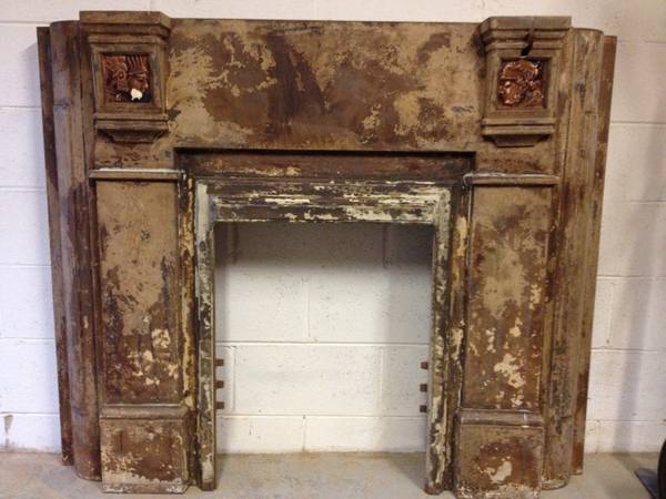 Cast Iron Fireplace Surround $125 - Thought this was a unique piece and could really make a statement. 