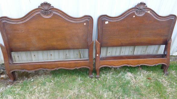 Pair of Twin Beds (headboard and footboards) $300 - These would be so cute painted. 