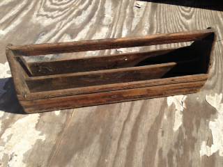 Vintage Wooden Toolbox $25 - Would be a cool decorative piece for a hearth or the middle of a table. 