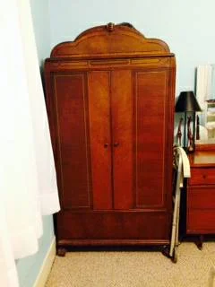 Antique Armoire/Wardrobe and other pieces ? - There is no price listed on this ad, however the seller has several other pieces listed on the ad including a great mid century dresser as well. Check it out.