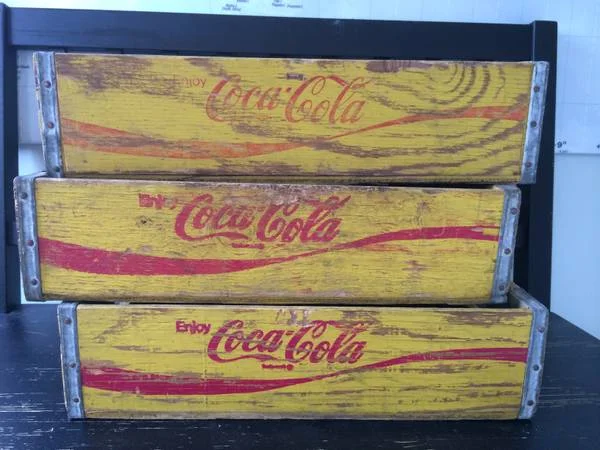 Coke Crates $25 each (or 3 for $60) - These can be great decorative pieces or you could hang on the wall and use as a shelf.&nbsp;