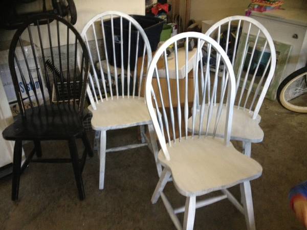 Set of 4 Chairs $45 - Great price for the set, they just need some paint. 