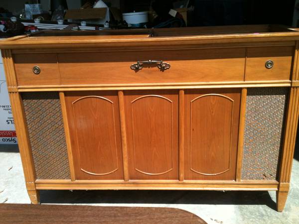 Antique Stereo Cabinet $50 - This piece has a lot of potential. I have one in my daughter's room that we painted and turned into a changing table.