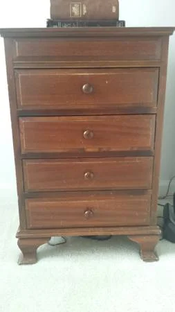 Nightstand $25 - This is a great price and just needs a coat of paint. You could also change out the drawer knobs to give it a more polished look. 