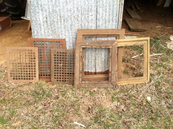 Vintage Metal Grates $10 - These old grates could look really good hanging on the wall. 