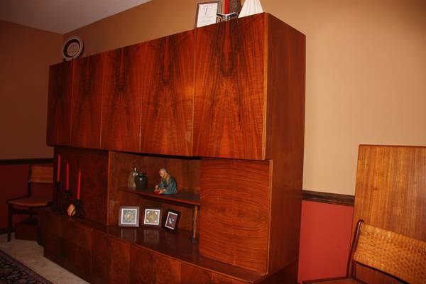 German Storage/Display Cabinet $250 - I'm really intrigued by this piece. It is pretty big so you'd have to have a large wall to put it on but I think it has a lot of potential and actually looks really modern (despite the way it is currently styled).