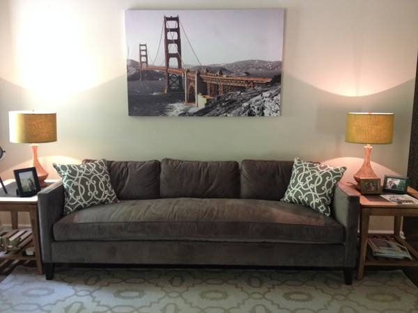 West Elm Down-Filled Sofa $1000 - This sofa is still sold at West Elm and is priced at $1900, sellers have had this in a formal living room so it has not been used. 
