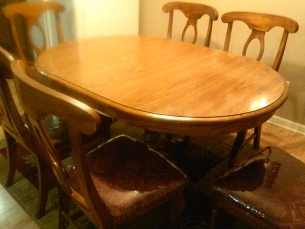 Dining Table and 6 Chairs $120 - This is a really good deal for the whole set.