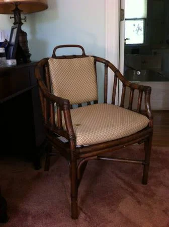 Bamboo Chair $35 - Its no secret that I love bamboo chairs. This one would look great as is with a new cushion or you could paint it. 
