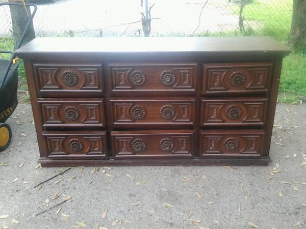 Dresser $50 - This is a great price and I love the details on this piece. This dresser just needs a coat of paint!