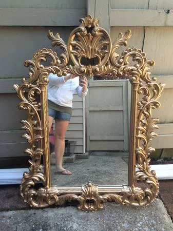Ornate Mirror $50 - I like the gold but I think this would be a great candidate to spray paint either a high gloss white or a fun color. 