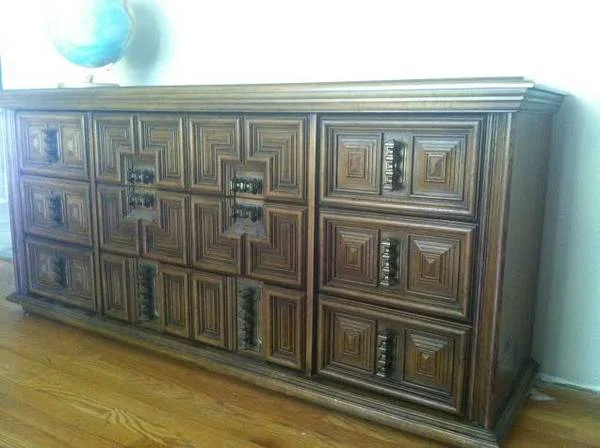 Antique Dresser $150 - I really like all the details on this dresser, I think it would look really good painted. 