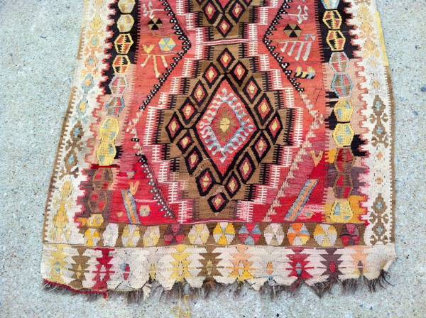 Vintage Runner $265 - I love the pattern of this runner and the colors are fabulous. I think it would look great in an entryway similar to the one on the Calling it Home blog . Also a rug like this could be used a a wall hanging. 