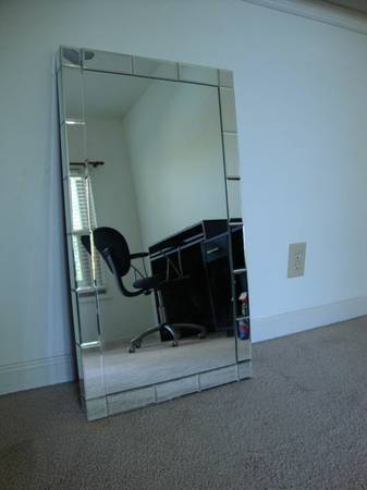 West Elm Mirror $38 - Seller has listed that the mirror has a tiny chip on the corner. Retails for $149 at West Elm. 