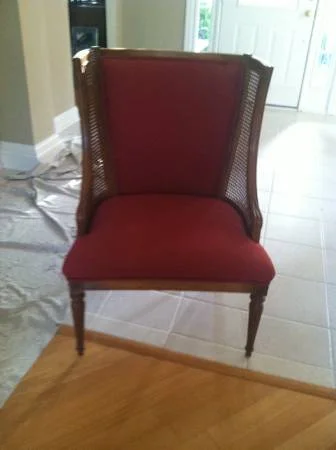 Antique Chair with Cane Detail $50 - I love this chair and think it would look great painted and with some new fabric. 