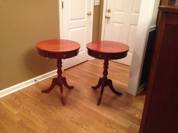 Pair of Antique Side Tables $125 - It's always great when you can find a pair of tables. 