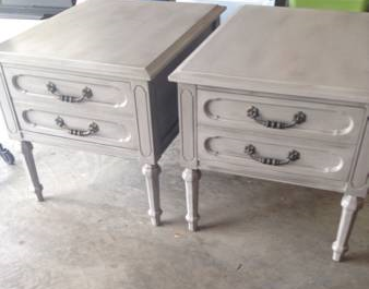 Pair of Antique End Tables $45 - Love this set of end tables and they've already been repainted. 