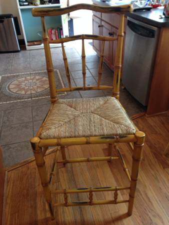 Set of 4 Bamboo Barstools $350 - I love this set of barstools. I'm a huge fan of bamboo chairs and they are gorgeous painted. See my Pinterest page for some examples. 