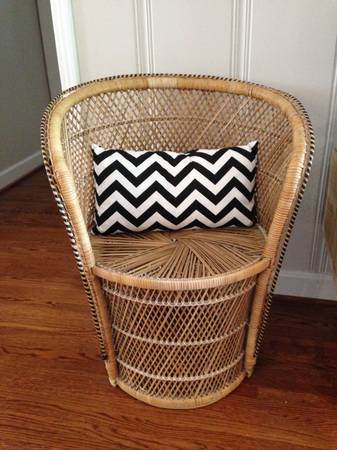 Vintage Wicker Barrel Chair $100 - Love this chair, it has a great vintage yet modern look. One Kings Lane recently was selling a pair of these chairs that had been painted for $449, I actually think it looks great as is, but you could also paint it. 