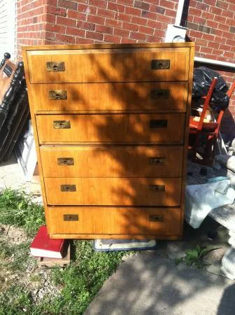 Dresser and Nighstand $50 - This is a great price, I can't quite tell the condition of the pieces but they look like they could be a campaign style. 