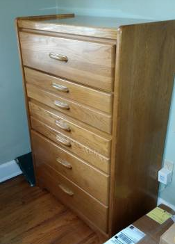 Dresser $50 - I don't love this dresser as is but it could be transformed with a coat of paint and new hardware.