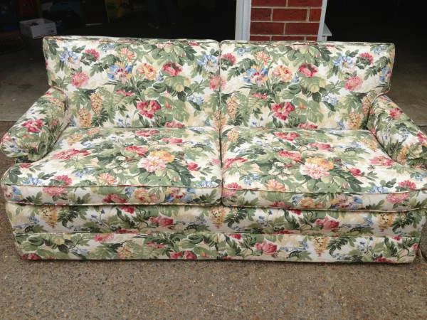 Floral Couch $75&nbsp;- Don't let the busy floral pattern scare you off, this could be really cute with a few simple patterned pillows. Check out this post on Apartment Therapy about decorating with a patterned sofa.&nbsp;