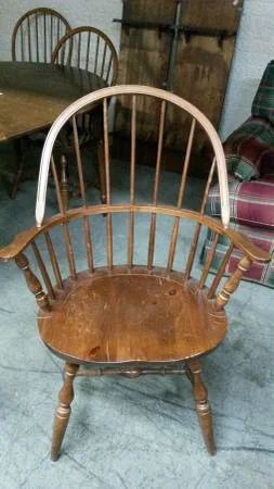 Antique Windsor Dining Set $100 - This is a steal...6 chairs and table with 3 leaves. 