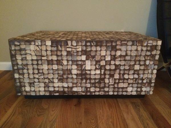 Coconut Shell Tile Coffee Table $200 I found a very similar coffee table on Houzz.com retailing for over $500. View on Craigslist