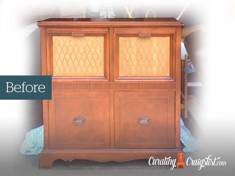Vintage Radio Cabinet Check out my Inspiration Page to see how this piece was transformed.