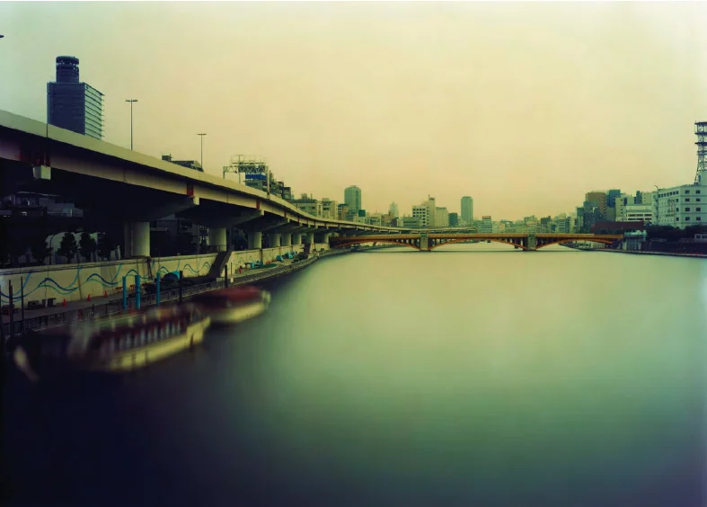 Ken Kitano , Morning to Evening, Sumida River, Tokyo , from the series One Day , 2007