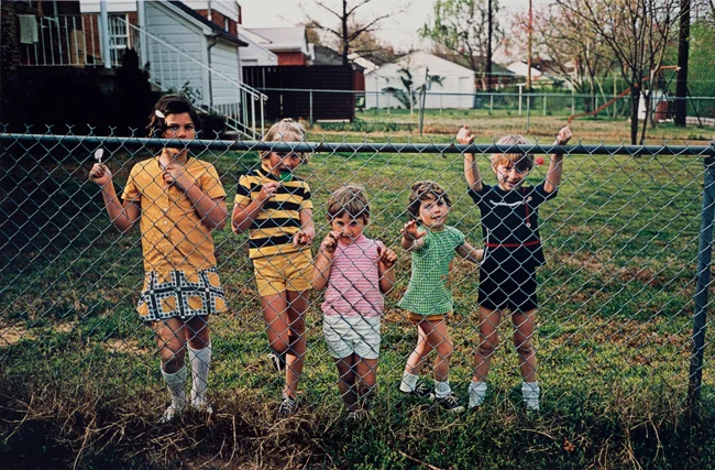 Untitled (Children at a fence), 1970-1973 Dye Transfer Print 16 x 20 inches