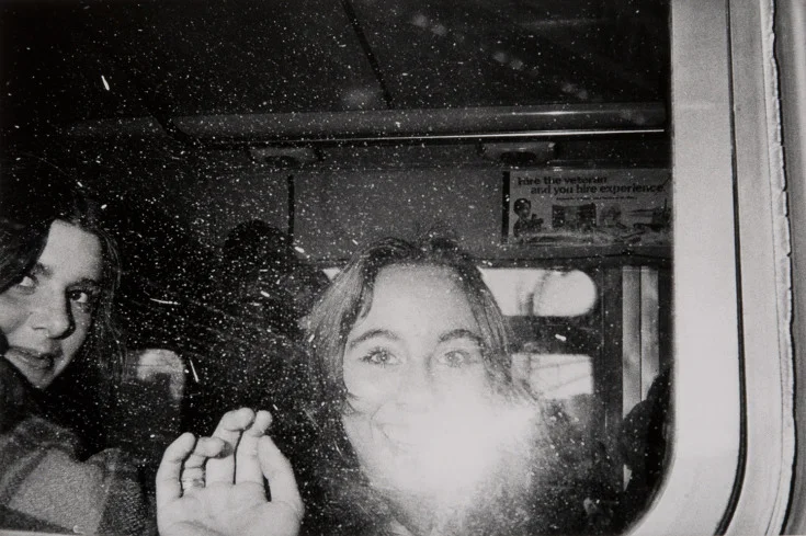 Untitled (girls' faces flashed in the bus window) Mark Cohen—Philadelphia Museum of Art