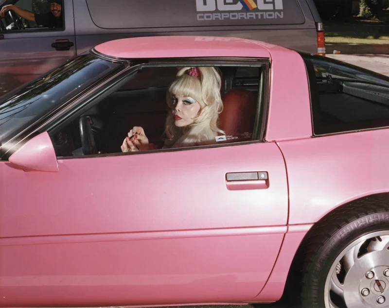 Andrew Bush, Woman waiting to proceed south at Sunset and Highland Boulevards, Los Angeles , approximately 11:59am one day in February 1997