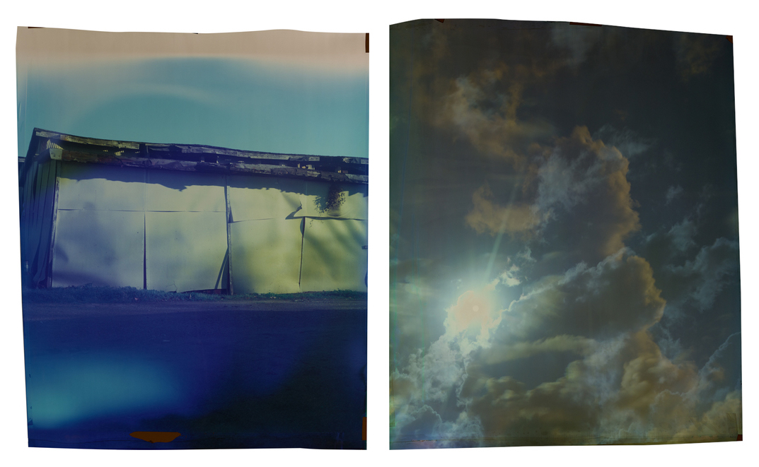  (L) John Chiara, "Riverside at Walnut," 2013 Image on Ilfochrome paper, unique photograph, 34.5 x 28.5 inches (R) John Chiara, "Old River Road at Levee, Horseshoe Lake," 2013 Image on Ilfochrome paper, unique photograph, 30 x 27 inches Courtesy of ROSEGALLERY