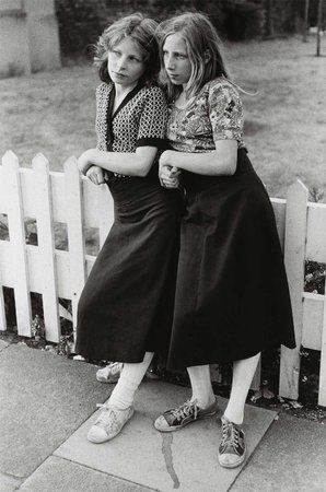 Mark Cohen,  Two Young Women at Fence , 1975