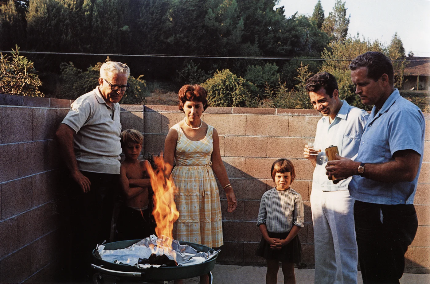 Guy Stricherz Americans in Kodachrome 1945-1965 Flaming Barbeque, Tarzana, California, 1965 Photographer: Andrea Katres 16 x 20 inches Dye Transfer Print